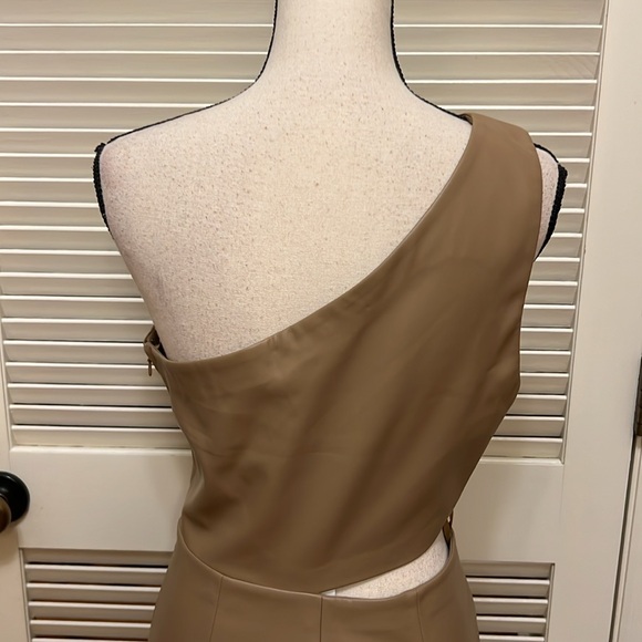 L'AGENCE Aliyah Cutout  MIDI Dress in Dark Chanterelle, Size 8, NWT - Picture 12 of 17